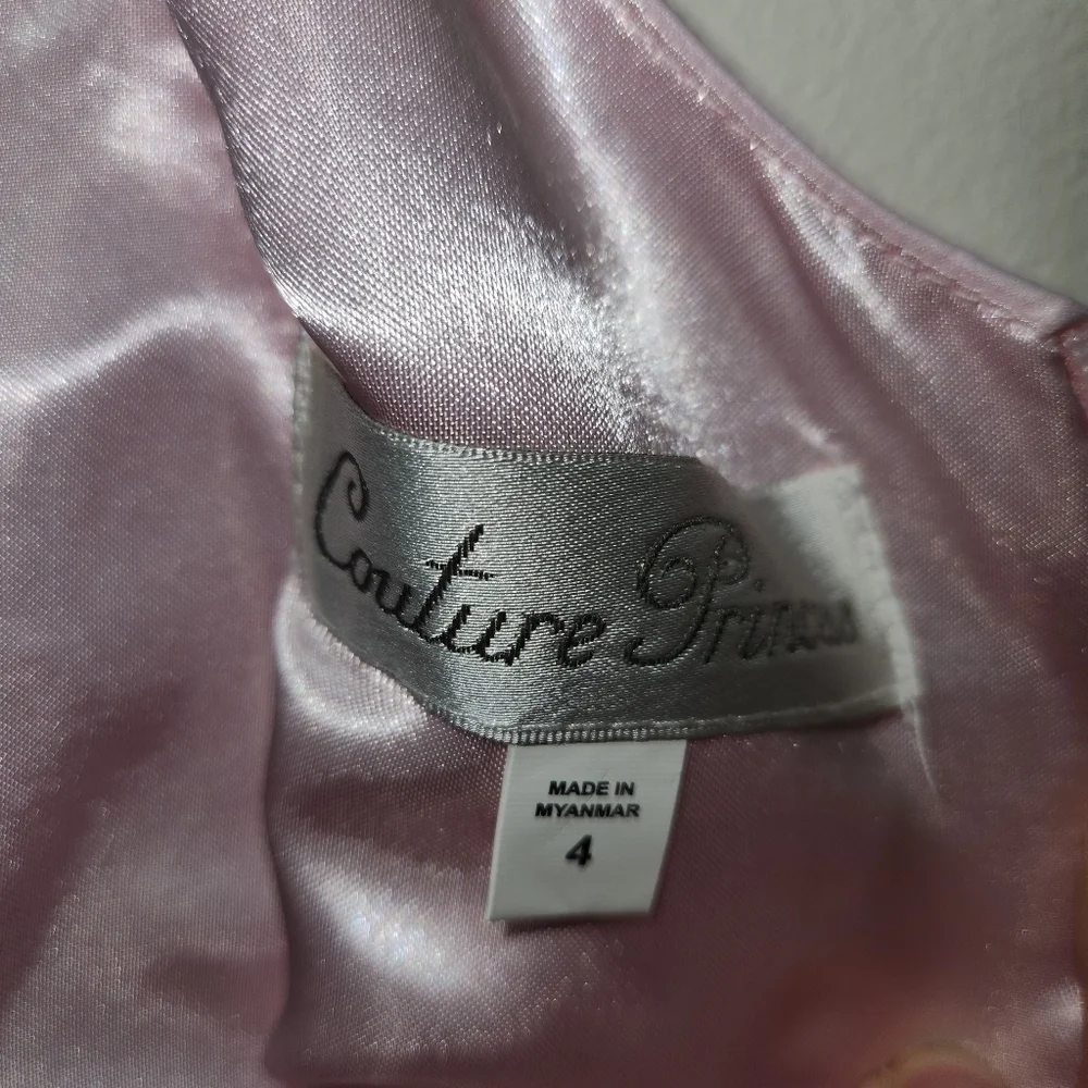 Princess Couture EUC Pearls Embellished Pink White Girls Size 4
